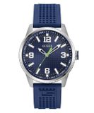 Guess Varsity G GW0890G1 Horloge - Siliconen - Blauw - Ø 42 mm