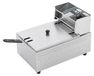 StarTech Elektrische frituurpan - Professionele frituurpan - 6 liter - 2500 W - Temperatuurregeling 60–200 °C - RVS - Met deksel - Wit