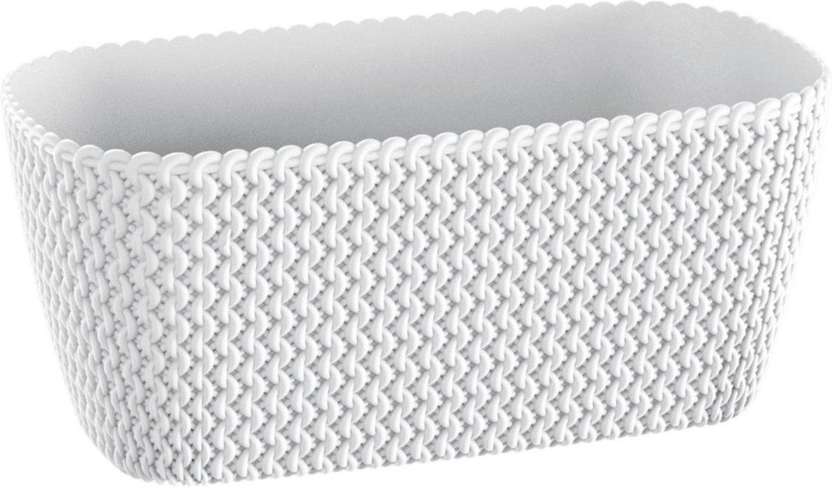 Prosperplast Splofy Plantenbak/Bloembak - Wit - 30 cm