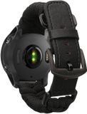 kwmobile Gevlochten reservearmband compatibel met Garmin Forerunner 55/158 / 245/245 Music / 645 - Sportarmband voor smartwatch van PU-leer - zwart