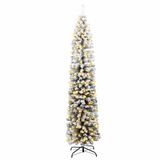 vidaXL Kunstkerstboom Groen 240 cm PVC en Staal en Kunststof