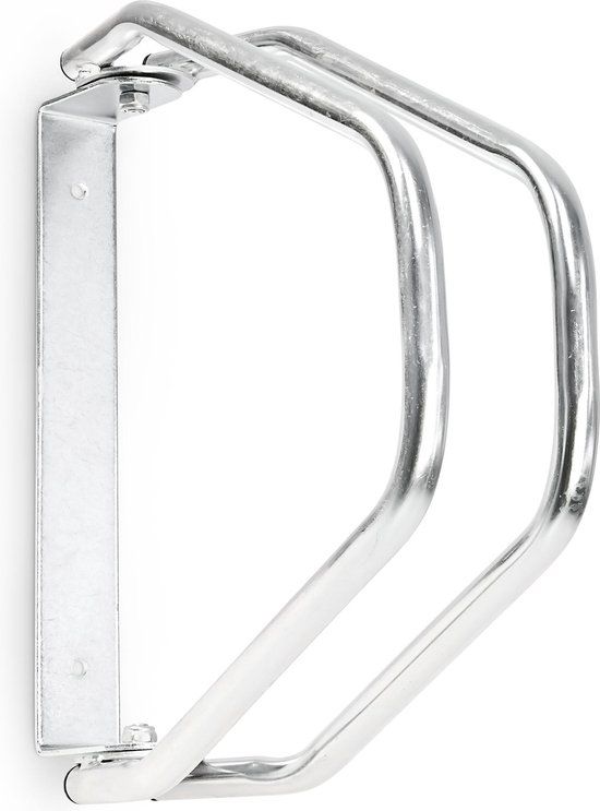 Relaxdays Fietsenrek Muur - Verzinkt Staal - Verstelbaar - Zilver