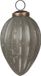 Clayre & Eef Kerstbal Ø 7 cm Grijs Glas Metallic - 1 Stuk