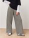 Next Dames Broek met wijde pijpen en gingham-ruit - Zwart