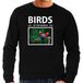 Bellatio Decorations Birds of the World Papegaai foto sweater zwart heren XXL