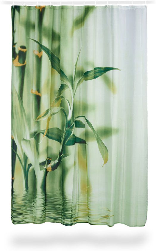 Relaxdays Douchegordijn Bamboe Stengels - 180 x 200 cm