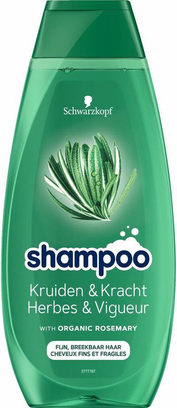 Schwarzkopf Herbs & Strength Shampoo - 400ml - Alle Haartypes - Sulfaatvrij