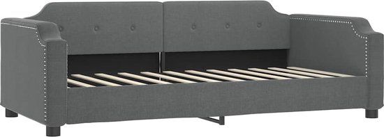 vidaXL Slaapbank 80x200 cm stof donkergrijs