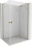 Mexen Mist-H L Duo cabine de douche pivotante vers l'extérieur droite 75 x 85 cm, transparent, or