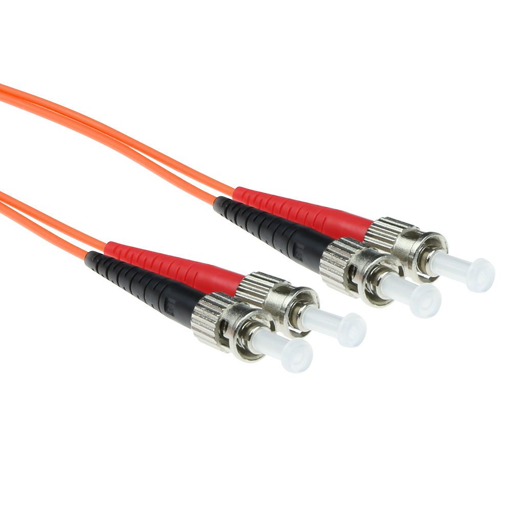 ACT RL1015 Glasvezel Patchkabel Duplex LSZH - ST/ST 62.5/125 Multimode OM1 - 15 meter