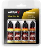 Vallejo Hobbyverf Acrylverf - 72378 Game Color - Yellow Color Set - Acryl Set Verf set - 4x 18 ml