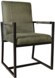 Lizzely Garden & Living Forest eetkamerstoel donkergroen microvezel (set van 6)