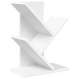 vidaXL Boomboekenplank - 3-laags - 40 cm - Wit - Hout