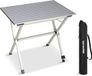 TRVLMORE Campingtafel - 80x58x71 cm - Lichtgewicht met Aluminium Frame - Vouwtafel - Kampeertafel - Klaptafel - Zilver