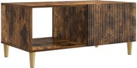 vidaXL Salontafel Gerookt eiken 90 x 50 x 40 cm Bewerkt hout