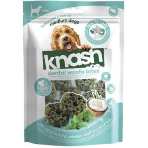 Knash Dental Woofa Bites met pepermunt, peterselie en kokosolie hondensnack 100 g
