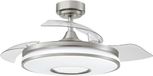 Levitantes Plafondventilator, nikkel, 3 uitklapbare vleugels, 32/44,5 x 108 cm, 3 lichttemperaturen