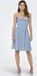 ONLY - ONLHELENA LACE S/L SHORT DRESS NOOS WVN - Dames - Mini jurken - Maat 36 - Katoen - Blauw