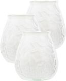 Cosy&Trendy Set van 3x stuks witte Lowboy buiten tafel sfeer kaarsen 10 cm 40 branduren in glas
