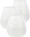 Cosy&Trendy Set van 3x stuks witte Lowboy buiten tafel sfeer kaarsen 10 cm 40 branduren in glas