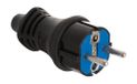 Zwarte rubberen gel, IP44, 16 A, 250 V