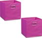 Zeller Opbergmand/kastmand - 2x - Roze - 28 x 28 cm - Polyester