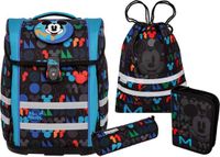 McNeill Ergo Perfecto Disney Schoolbag Set 5-delig Mickey Mouse Zwart