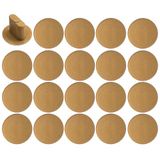 cyclingcolors 20 x afdekdoppen kunststof blinde boring 8 mm langwerpige stoppen blinde stop afdekking meubels, lichtbruin