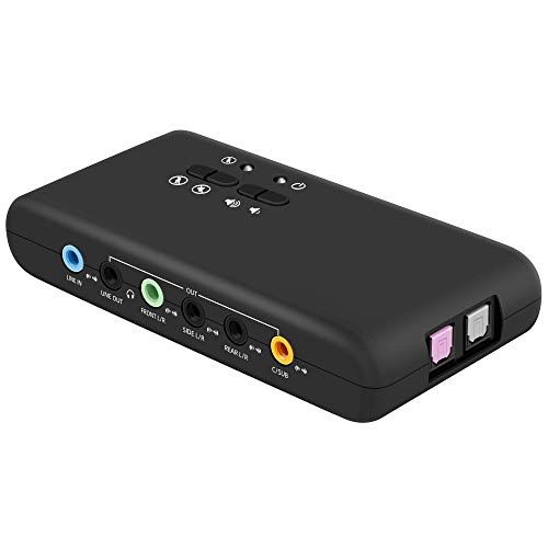 LEAGY USB 7.1 Externe Geluidskaart, 8-Kanaals - 7.1-Kanaals USB Soundbox - Tot 8 Luidsprekers - Dynamisch 3D Surround Sound - Gelijktijdig opnemen en afspelen - Analoge en Digitale Audioapparatuur