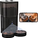 Viervoeter Feed Pro Dual - Bac à nourriture automatique 7L - Caméra HD et audio - Chat et Chien - Distributeur de nourriture avec application - Noir