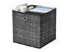 JOYFURNOS Lot de 6 Boîtes de Rangement Pliables avec Poignées, Organiseurs pour Vêtements, pour Étagères, Tissu Non-Tissé, Noir
