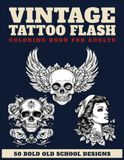 Vintage Tattoo Flash Coloring Book for Adults
