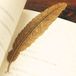 Heble® Boekenlegger Veer Vintage - Goud - Metaal - 11 cm