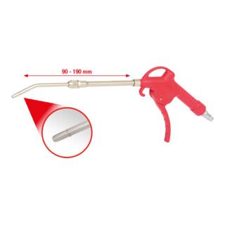 KS Tools telescopisch perslucht blaaspistool 90-190mm