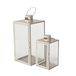 Boltze Home lantaarn arania 2-delig h25-40cm b 14-19cm beige