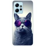 1001 coques Xiaomi Redmi Note 12 4G Cat met bril Siliconen hoesje