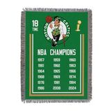 Northwest NBA Boston Celtics NBA Champions 2024 geweven tapijt plaid deken, 48 "x 60", historisch
