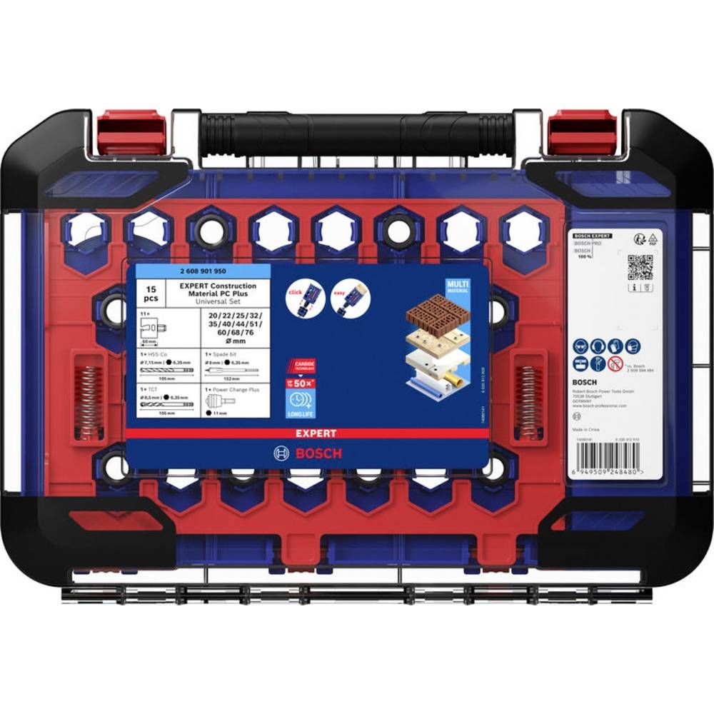 Bosch 15x EXPERT Construction Material PC Plus universele gatzagenset