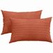 vidaXL Coussin d'assise 2 pièces Rouge-orange 50 x 30 cm Tissu velours côtelé