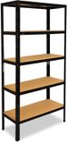 Shelfplaza BLACK metalen stellingkast - 180x100x45 cm - zwart - 5 planken