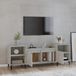 Maison Exclusive - Meuble TV aspect béton, gris, 160x35x55 cm, fabriqué en panneau de fibres de bois