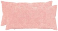 vidaXL - Kussensloop - 2 stuks - HEERLEN - Roze - 40 x 80 cm - Nep Konijnenbont