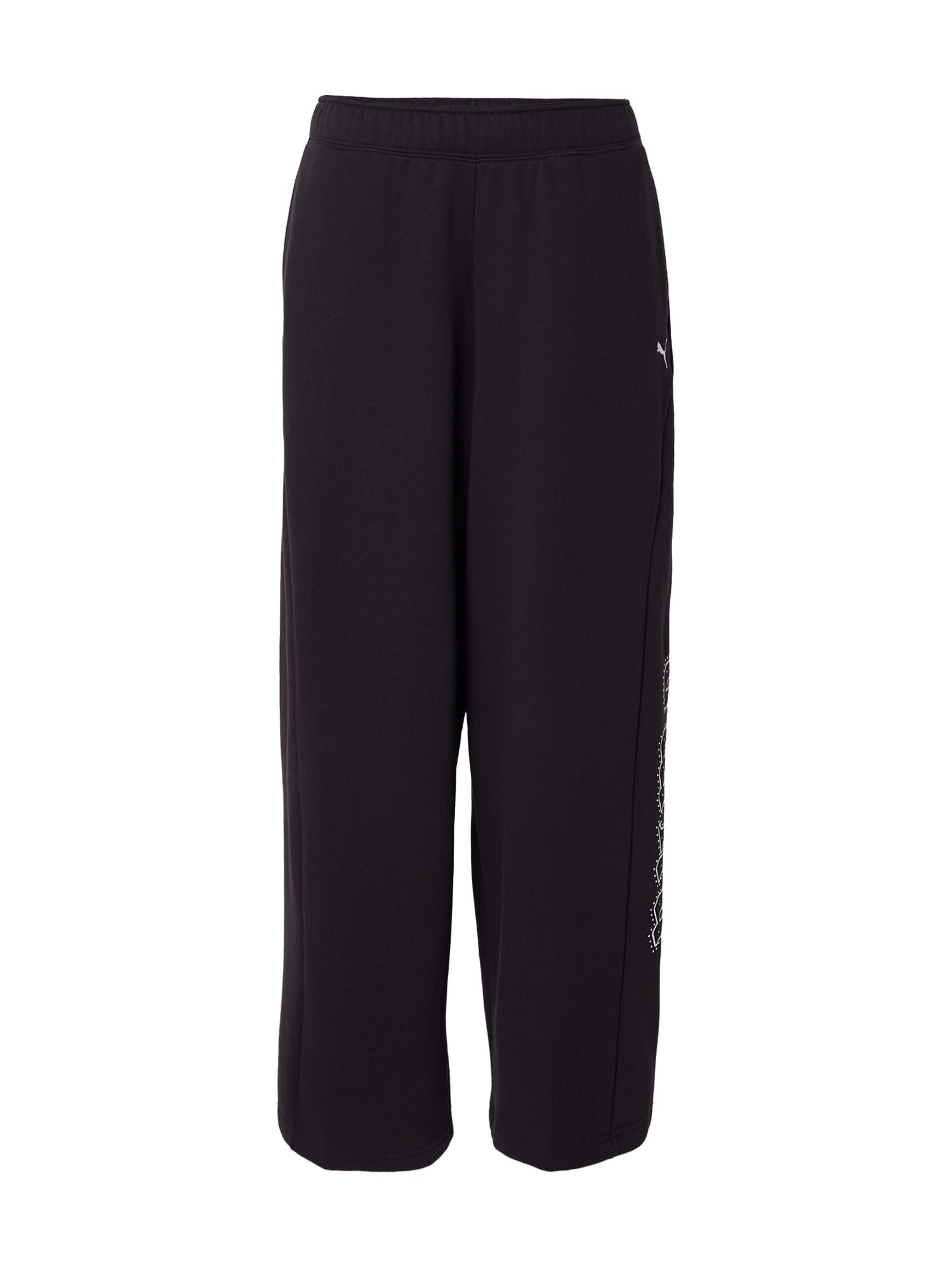 PUMA Street Glam Slouchy Bedazzled oversized broek voor Dames, Zwart, Maat XL
