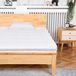 Surmatelas 140x190 cm, en microfibre, polyester, blanc, épaisseur 6 cm
