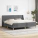 vidaXL Bedframe met matras Donkergrijs 180 x 200 cm Stof