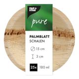 PAPSTAR 25 palmbladschalen Pure 180 ml