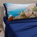 PETTI Artigiani Italiani - Katoenen beddengoed met kussenslopen met digitale print, bedlakens voor Frans bed, beddengoedset Positano Electric Blue, 100% Made in Italy