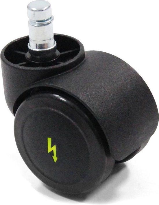 hjh office Bureaustoel Wiel - Mehrfarbig - 5x Rolo ESD 10mm/50mm - Zwart