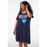 Zizzi Plus Size nachthemd - donkerblauw