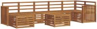 vidaXL Hoek loungeset 6 zitplekken Naturel Acacia Hout